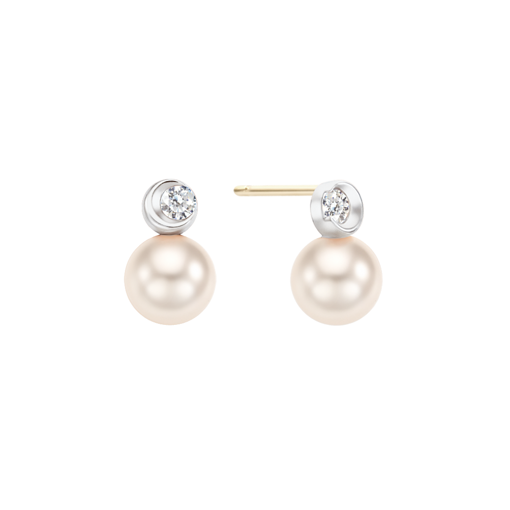 Mini Moon Pearl Stud Earrings ETRS4095