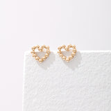 Bubble Ball Heart Stud Earrings ENOM4145