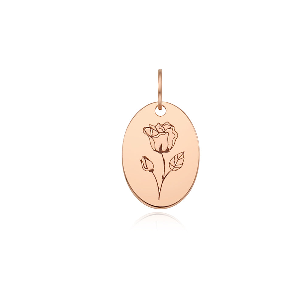 14k Rose Gold Birthflower Select Coin Pendant PRTM4098-3