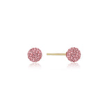 [50% OFF] 14K Solid Gold Clay Ball 6mm Earrings Pink EWTM4007