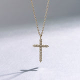 [Platinum] Diamond Cross Necklace NAAM5002D