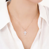 14k White Gold Classic Cross Pendant PWTM4006