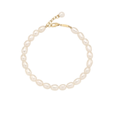 Oval Fresh-water Pearl Bracelet BETM4091