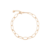 Oval Cutting Chain Bracelet