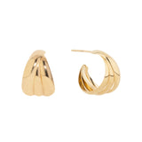 Clam Triple line Hoop Earrings EAMM4007