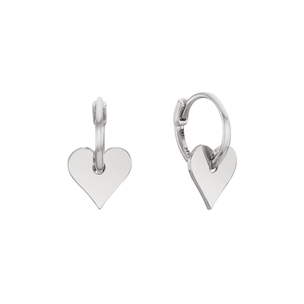 Flat Heart Swing Earrings EJUS4029
