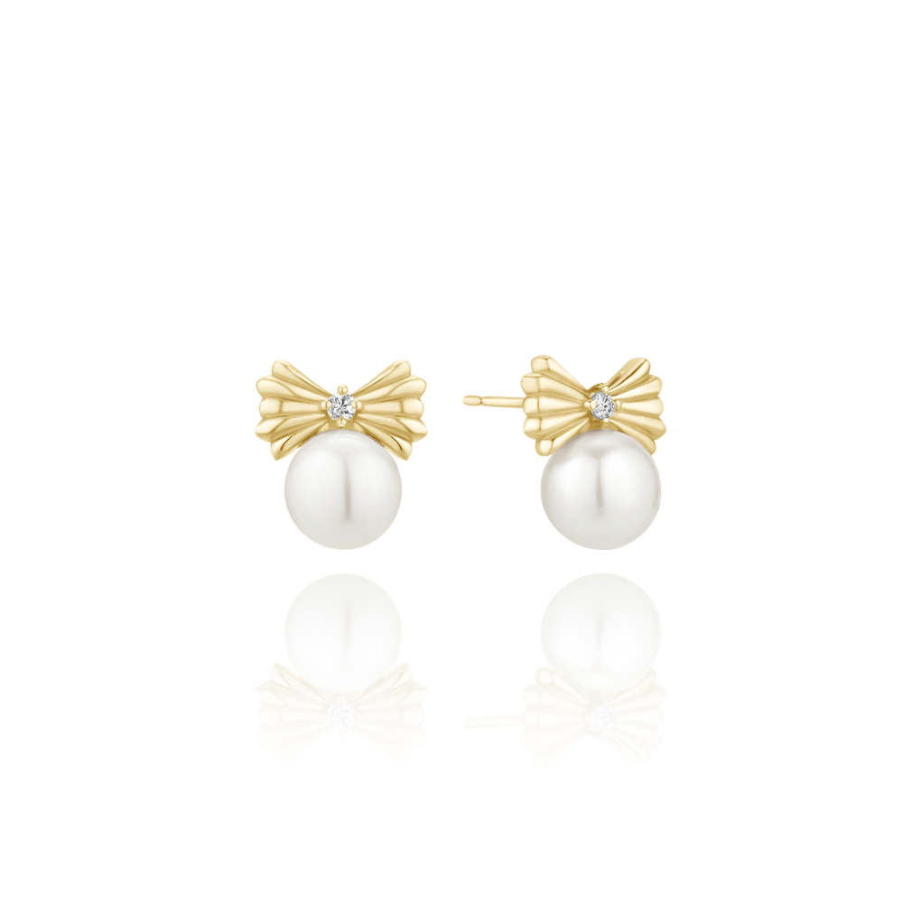 [Magnolia] Floreo twin pearl Earrings ELKS4197L