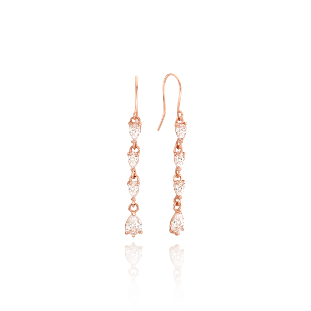 Brill Pear Cut Drop Earrings EMSM4947