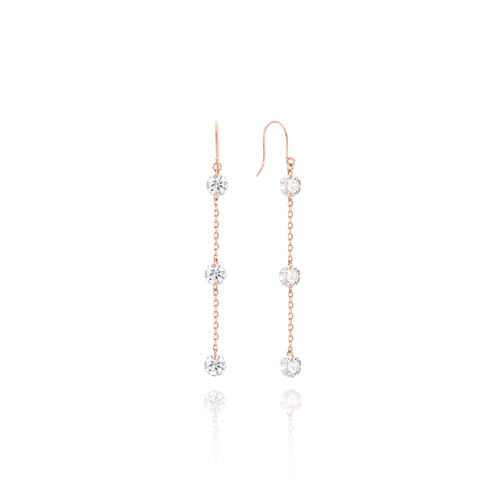 Brill Round Drop Earrings EMSM4948