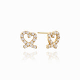 Even Heart Stud Earrings ENOM4128