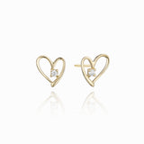 Line Heart Earrings ENOM4189