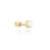 Birthstone Round Earrings - June pearl ENOM4209-6