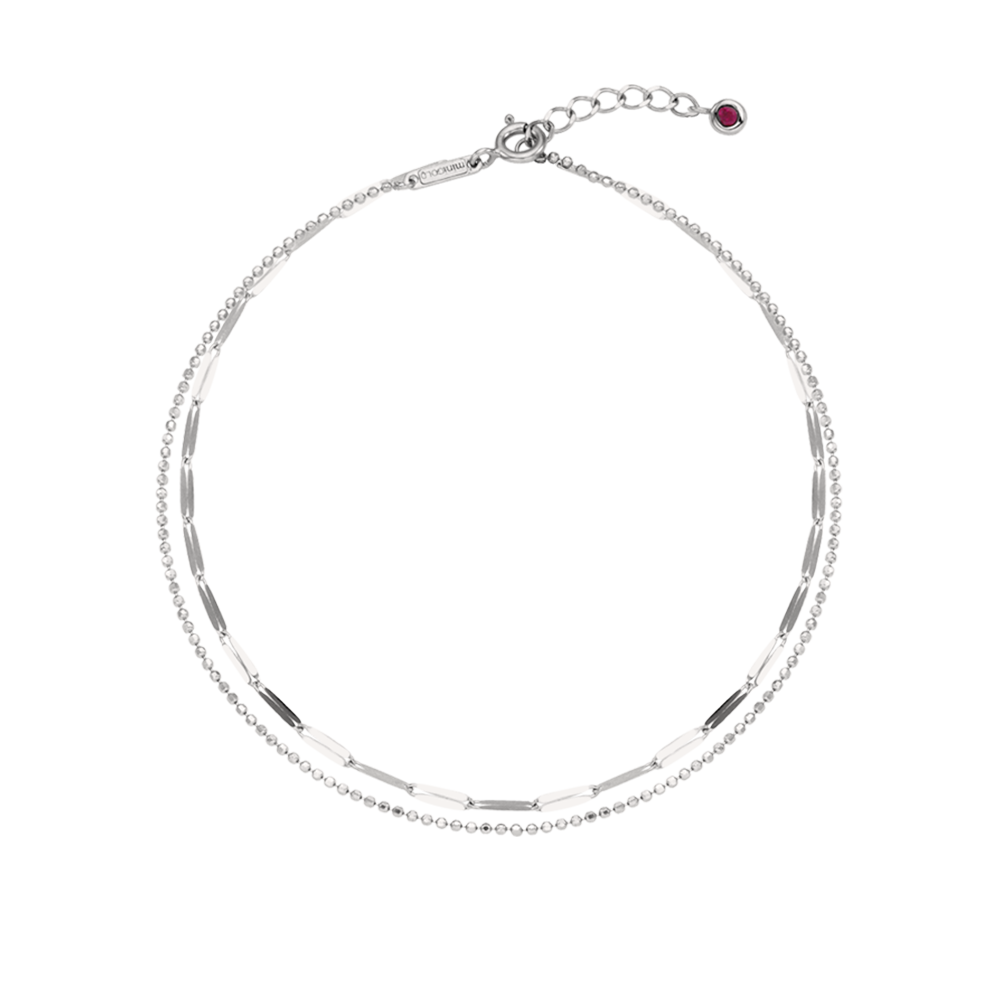 Mix double line Anklet FRTM4007