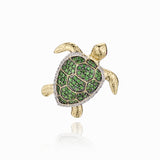 GREEN TURTLE BROOCH MPAM4024