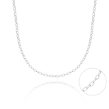 Oval Cutting Chain Necklace -0.3 NFEM4012