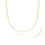 Oval Cutting Chain Necklace -0.5 NFEM4013