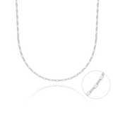 H Angled Chain Necklace -0.7 NFEM4019