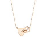 Flat Heart Swing Necklace NJUS4029