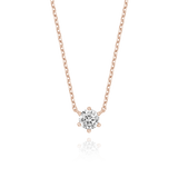 [DIA-0.5ct] Classic 6 Prong Setting Necklace NJUS4079L