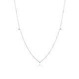 Blue Diamond Tiny Station Necklace NNTM4081L