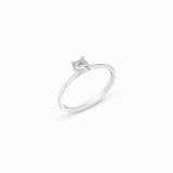 14K White Gold Lab Grown Dia 0.1ct Engagement Ring RNTM4018L