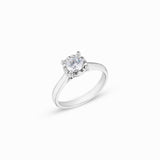 14K White Gold Lab Grown Dia 0.5ct Engagement Ring RNTM4020L