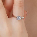 14K White Gold Lab Grown Dia 0.5ct Engagement Ring RNTM4020L