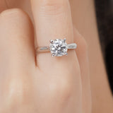 14K White Gold Lab Grown Dia 1ct Engagement Ring RNTM4021L