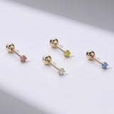 [DIA] 6 Prong Setting Pink Piercing ENOM4216L