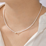 Heart pearl bead Necklace NNOM4002