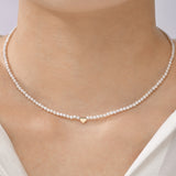 Heart pearl bead Necklace NNOM4002