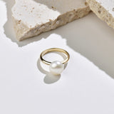 Button Freshwater Pearl Ring 10mm RJUM4059