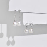 Pair Drop Pearl Earrings EJUS4074