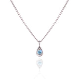 Blue Diamond Pear Necklace NOOM4053L