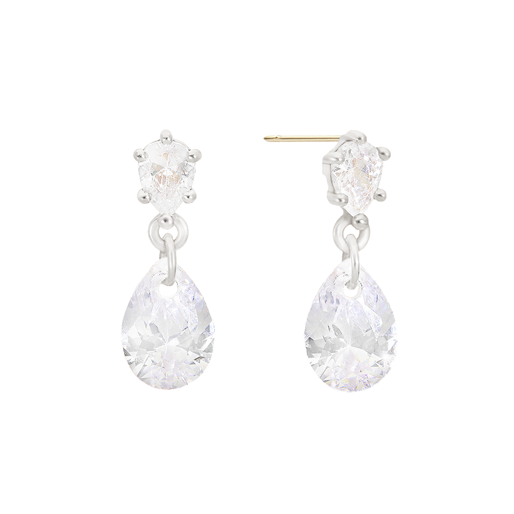 Pear Cut Drop Earrings EMSM4887