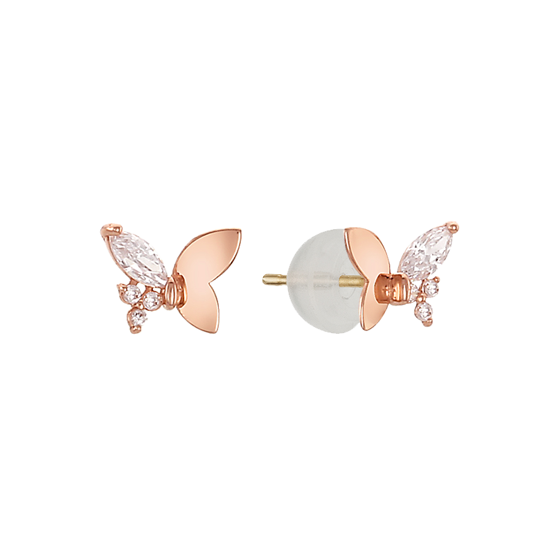 Shine Butterfly Stud Earrings ETRM4186