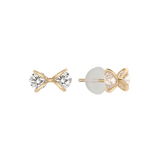 Ribbon Cubic Stud Earrings ECOM4540