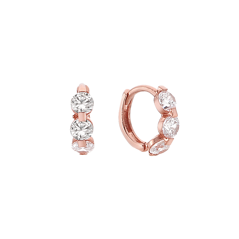 Triple Round Huggie Earrings ECOM4603