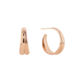 Clam Two line Hoop Earrings - Large EAMM4006
