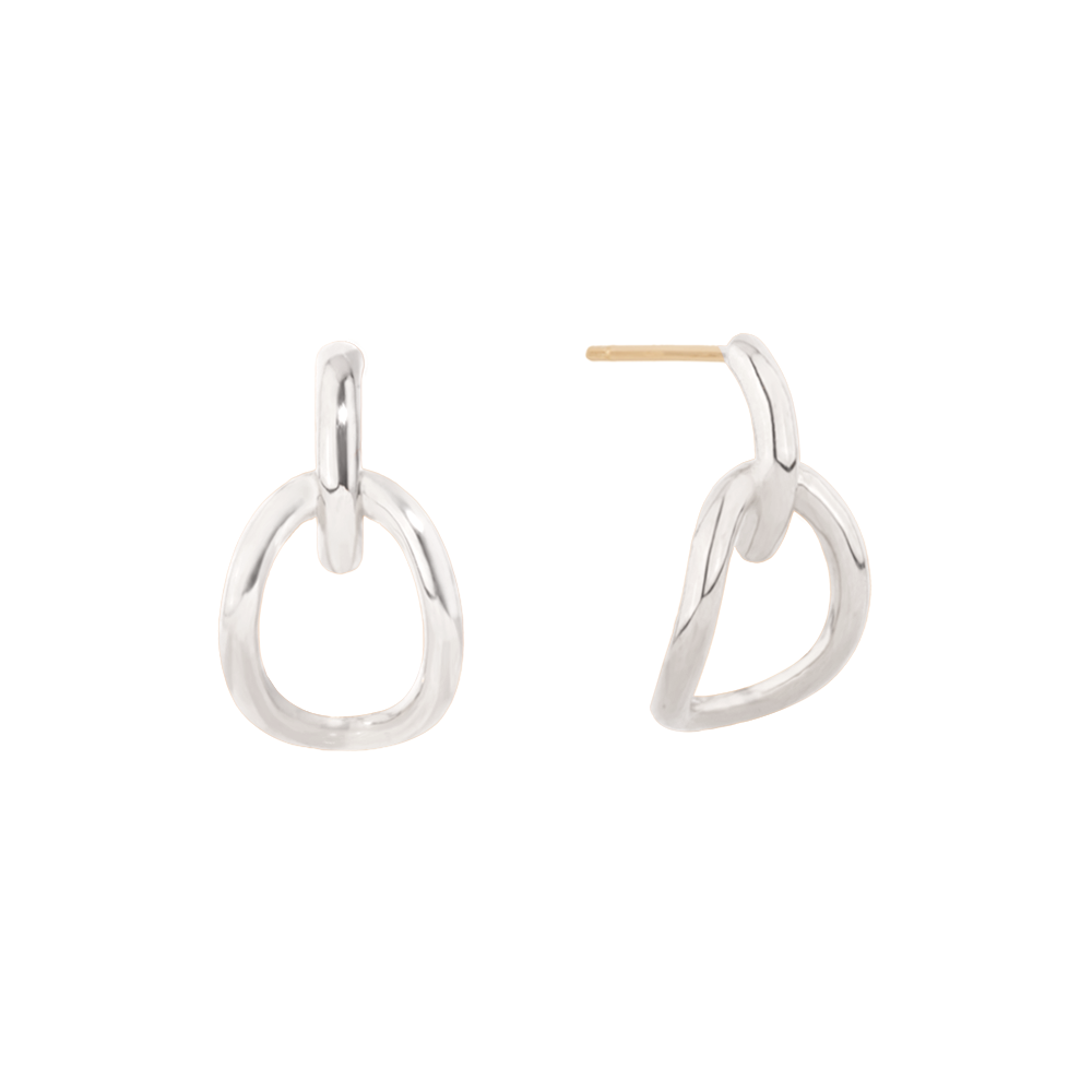 Volume Oval Chain Earrings EAMM4009