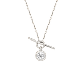 Round Cut Stone Toggle Necklace NONM4098