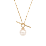 14k Gold 5mm Pearl Toggle Necklace NONM4099-1