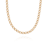 Bold Curve Long Chain Necklace NLES4002