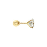 14k Gold Basic 3mm CZ Piercing ENOM4038