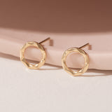Ripple Circle Stud Earrings EETM4544