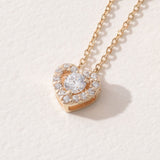 White Topaz Zodiac Heart Love Necklace NJUM4033-2