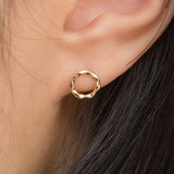 Ripple Circle Stud Earrings EETM4544