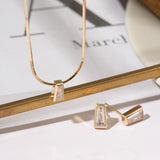 Inside Me Tapered cut Necklace NLKS4181