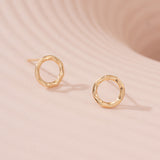 Ripple Circle Stud Earrings EETM4544