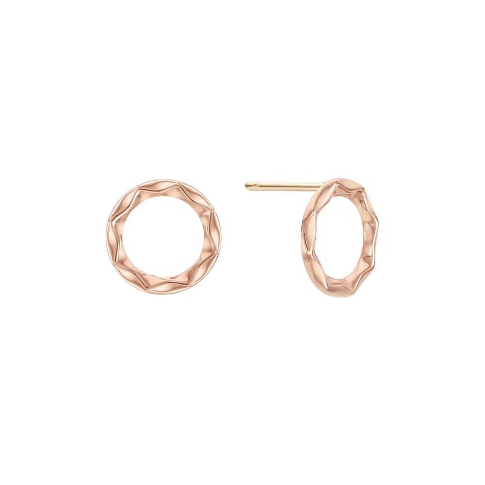 Ripple Circle Stud Earrings EETM4544